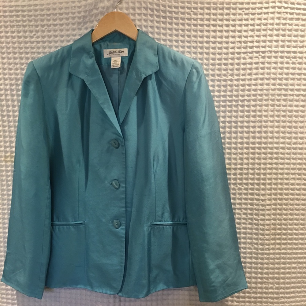 Judith Hart silk turquoise color jacket